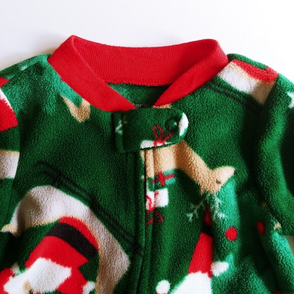 Carter's 2-Way Zip Fleece Holiday Footie size 3 Months - Picture 8 of 8